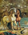 Antike Pferde am Ägäis 1963 Giorgio de Chirico